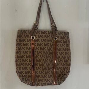 Michael Kors Monogram Brown Tote